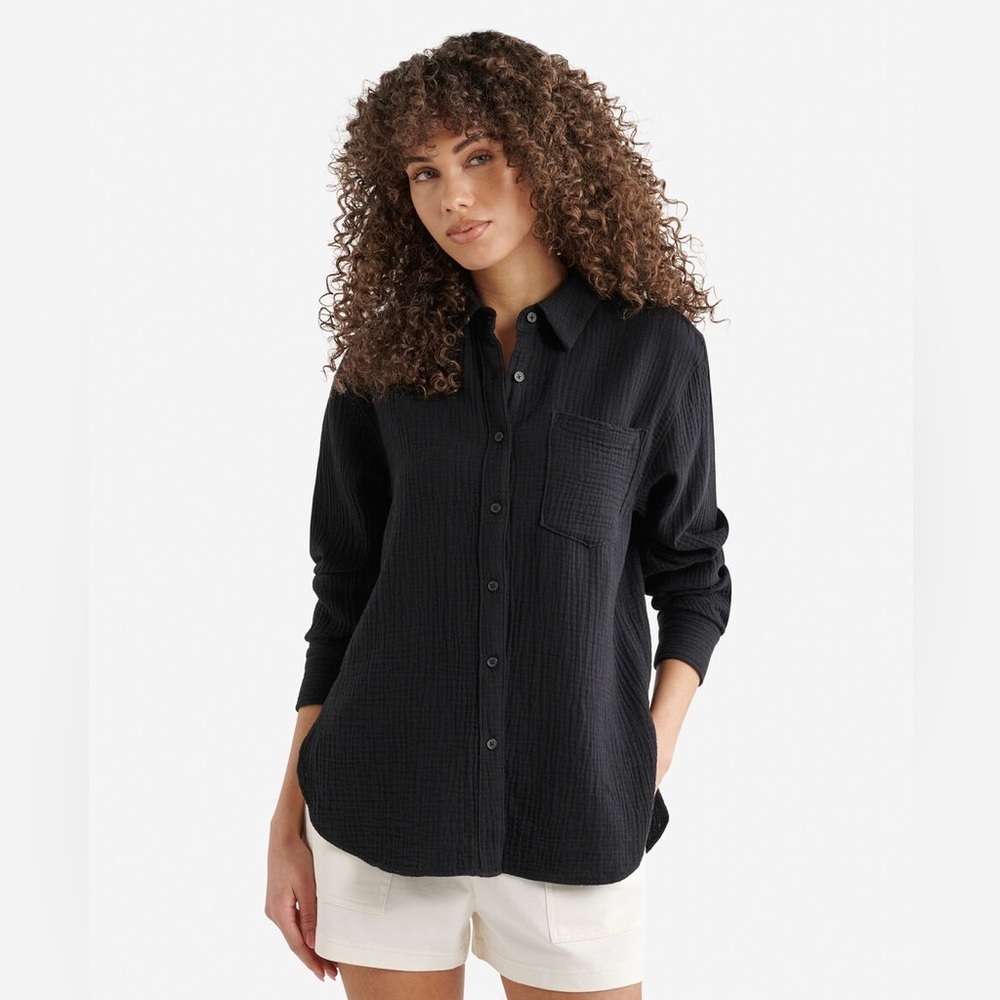 JOE FRESH | cotton gauze button up | size 1x